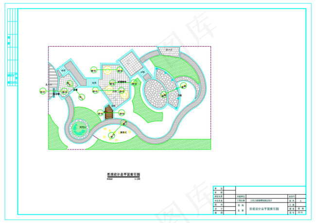 总平面cad景观图纸