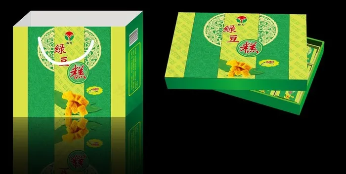 绿豆糕包装盒图片