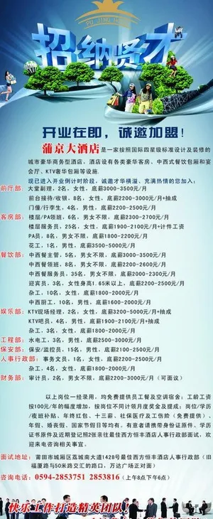 酒店招聘图片