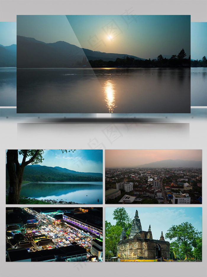 清迈天堂之光自然地标景点延时