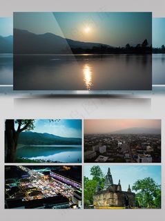 清迈天堂之光自然地标景点延时