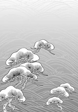 日本的植物花卉矢量素材图45（