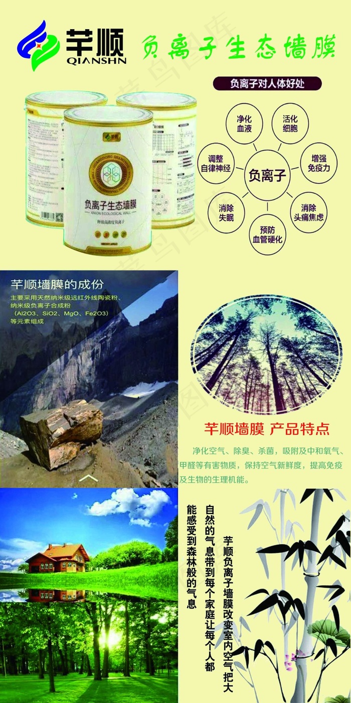 芊顺 负离子生态墙膜(2953X5906(DPI:150))psd模版下载