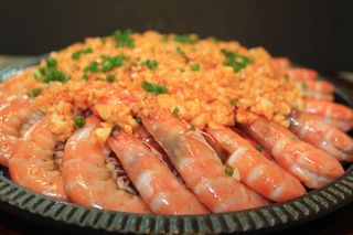 生煎元宝虾生煎元宝虾虾美食龙虾图片
