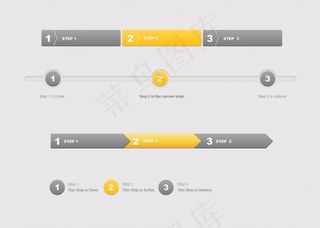 彩色导航步骤标签