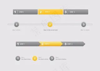 彩色导航步骤标签