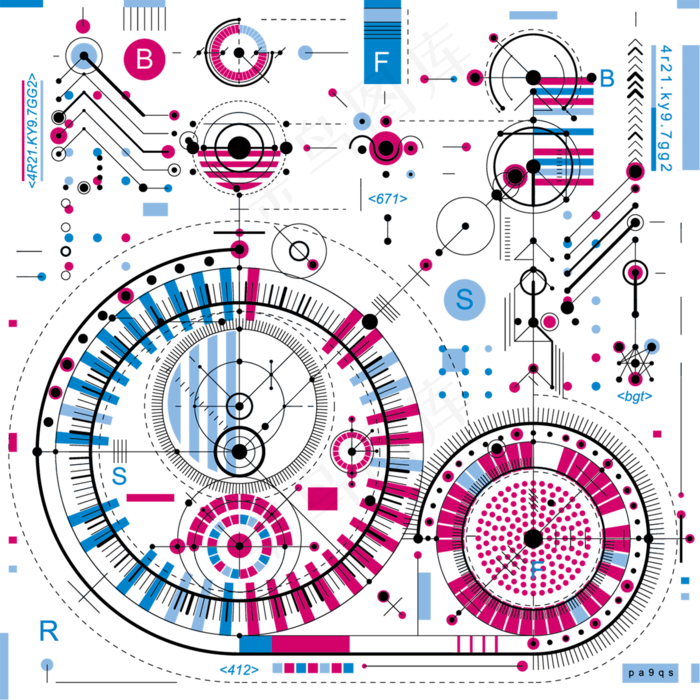 科技圆环新科技透明免抠png(1666X1666)