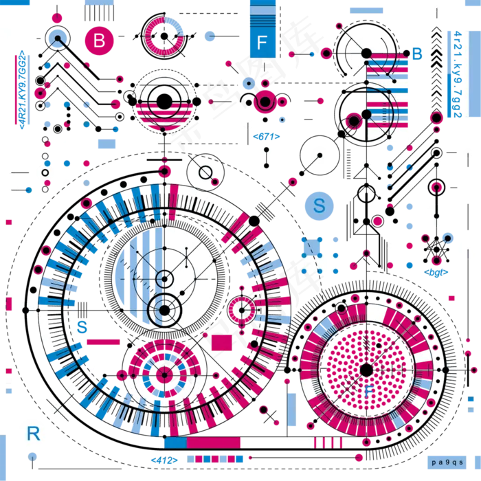 科技圆环新科技透明免抠png(1666X1666)