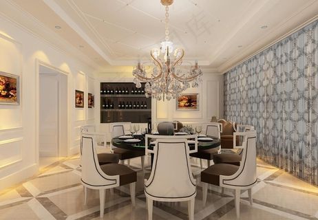 欧式餐厅效果图图片