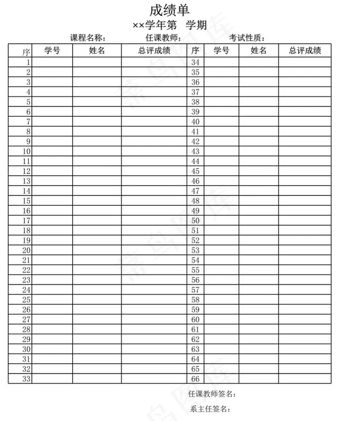成绩单