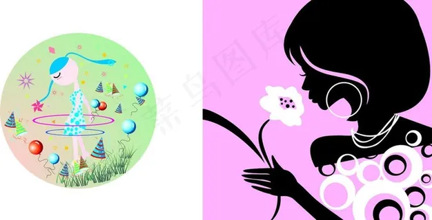 女孩 光盘 包装袋图片