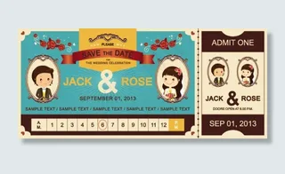 复古婚礼邀请函