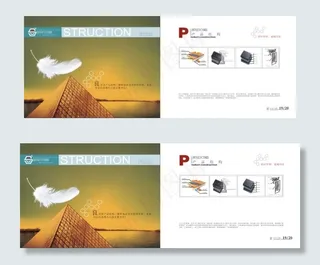 蜂巢复合材料介绍画册矢量素材