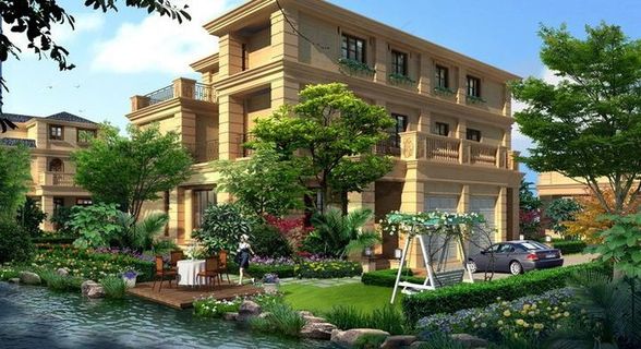 经典别墅效果图图片