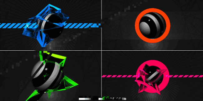 炫酷质感球形变换logo演绎AE模...