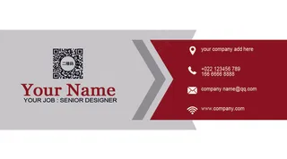 2017红色高档大气时尚透明名片