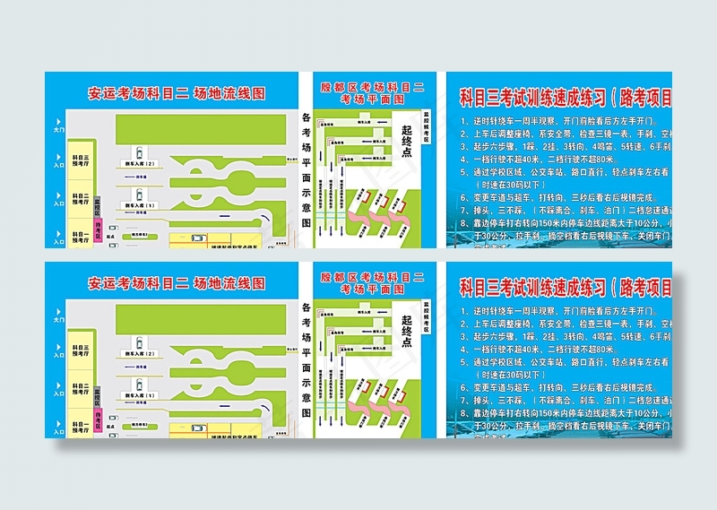 驾校模拟考试流线图图片cdr矢量模版下载