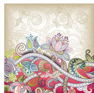 波西米亚风格矢量图案图片