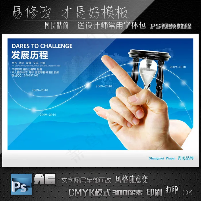 发展历程展板模板psd模版下载