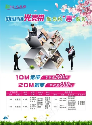 中国移动光宽带新春海报