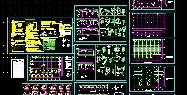 经典24米跨钢结构厂房结构施工图