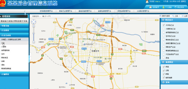 系统后台管理界面