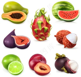 精美卡通水果设计矢量素材