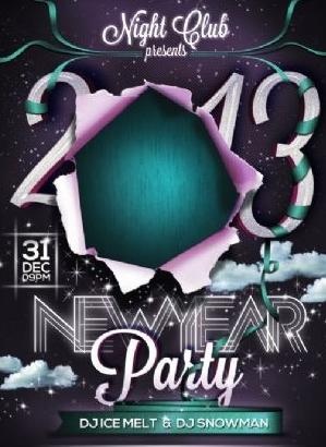 新年派对海报 下载