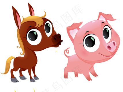 手绘萌宠可爱小动物eps矢量素材