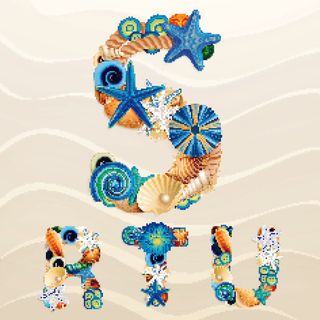 海洋主题字体设计矢量素材01