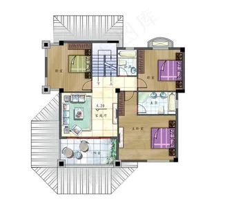 别墅平面效果图图片 别墅平面效果图图片