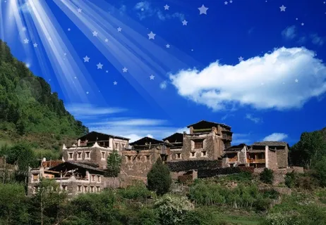 风景 风景画 风景素材 蓝天 白云...