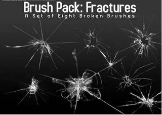 玻璃碎裂、裂痕、玻璃弹孔痕迹PS笔...