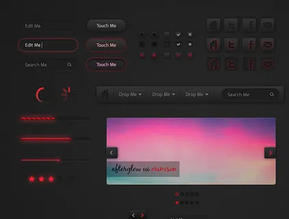 黑色酷炫手机界面素材