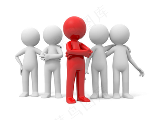 商务合作活动办公立体3D小人免扣p...