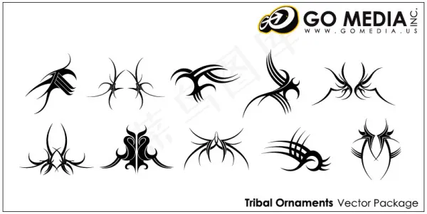 去传播载体出品的材料-潮汐图腾eps,ai矢量模版下载