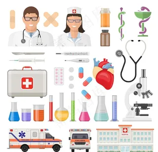 医学相关元素矢量素材