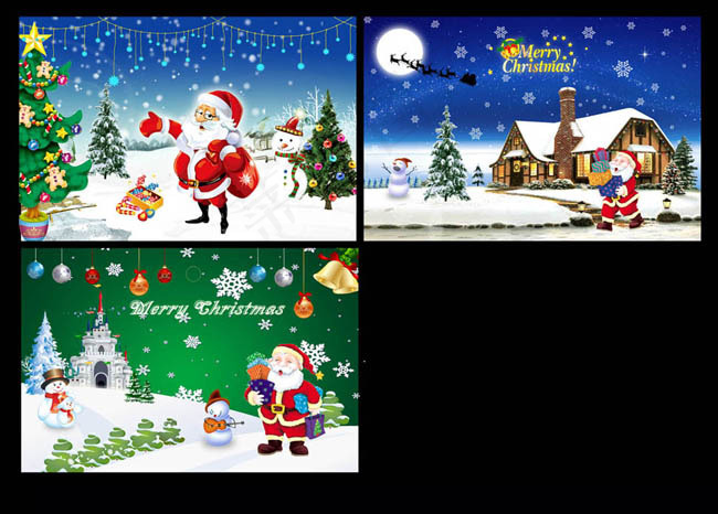 圣诞海报背景PSD分层素材