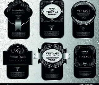 欧式花纹标签图片