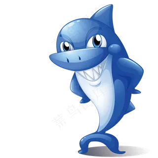 卡通鲸鱼动物设计PNG透明背景免扣...