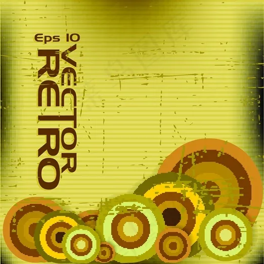 圆形复古元素矢量素材eps,ai矢量模版下载