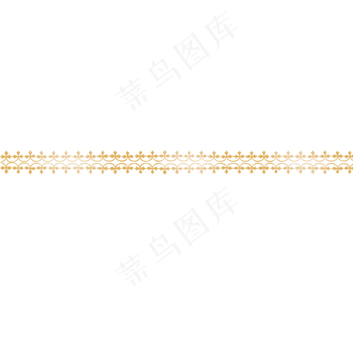 金色花纹边框底纹分割线PNG素材