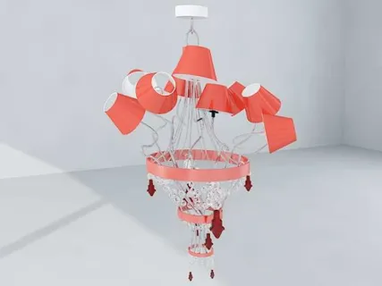 欧洲风格的粉红色水晶吊灯吊灯