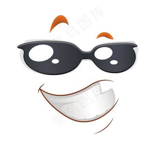 调皮的微笑 带着墨镜