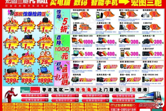 国庆节宣传单图片psd模版下载