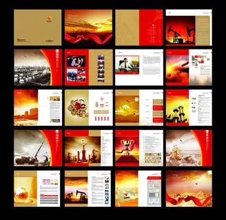 时尚石油画册设计矢量素材