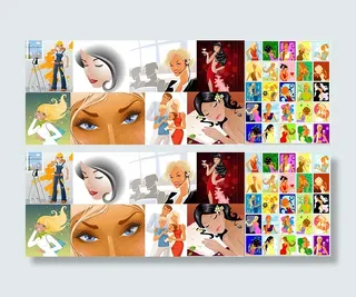 在现代时尚女性矢量素材9