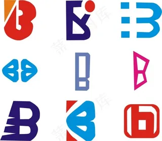 B字母LOGO设计素材