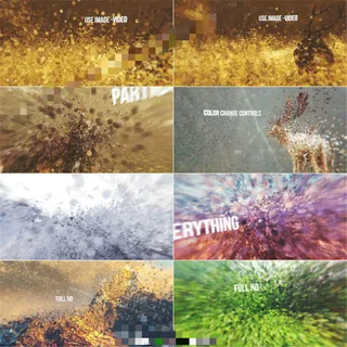 满屏的唯美粒子幻化汇聚成图像的AE...