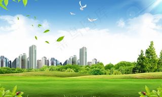 蓝天白云草地图片